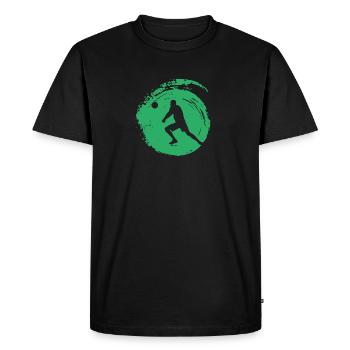 Plage Plage - T-shirt Premium bio Homme - noir - Devant - Nico (187cm)