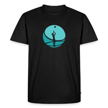Joueurs de beach-volley Volley-ball de plage - T-shirt Premium bio Homme - noir - Devant - Nico (187cm)