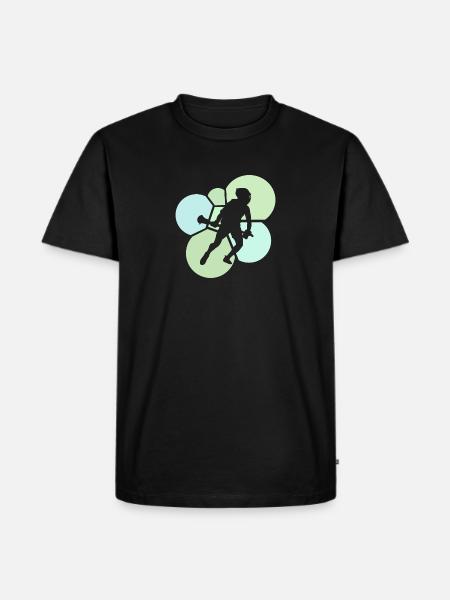 Lacrosse Intercrosse box field - Männer Premium Bio T-Shirt - Schwarz