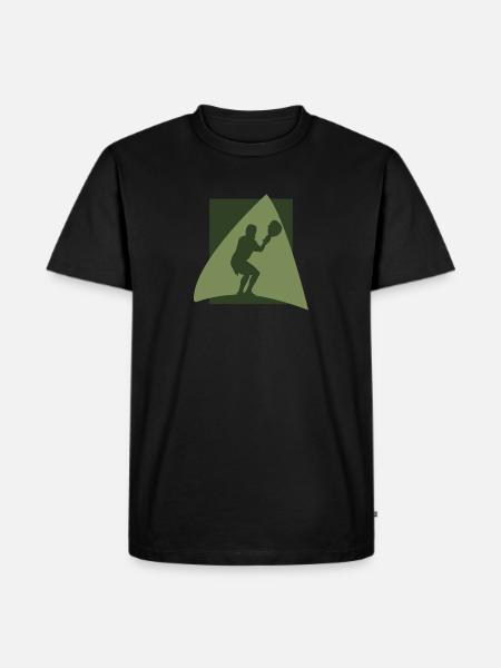 Fogo Lacrosseschläger - Männer Premium Bio T-Shirt - Schwarz