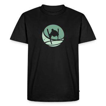 Skier Skier Freeskiing - Men's Premium Organic T-Shirt - black - Front - Nico (187cm)