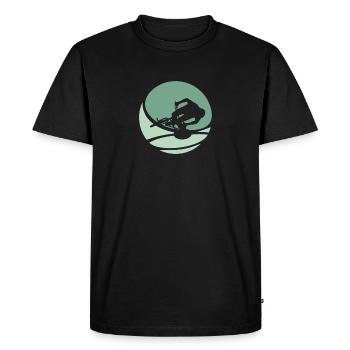 Sentier de VTT VTT - T-shirt Premium bio Homme - noir - Devant - Nico (187cm)