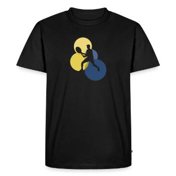 Sports de coup droit - T-shirt Premium bio Homme - noir - Devant - Nico (187cm)