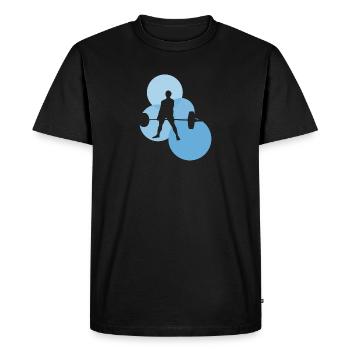 Bodybuilder Soulevé de terre - T-shirt Premium bio Homme - noir - Devant - Nico (187cm)