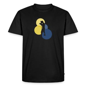 Hook Uppercut - Men's Premium Organic T-Shirt - black - Front - Nico (187cm)