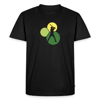 Joueur de baseball Baseball - T-shirt Premium bio Homme - noir - Devant - Nico (187cm)
