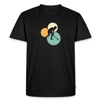 Bâton de hockey sur gazon - T-shirt Premium bio Homme - noir - Devant - Nico (187cm)