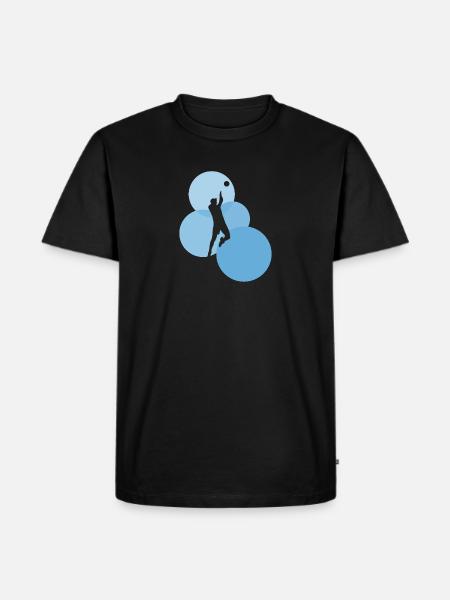 College Beachvolleyball b - Männer Premium Bio T-Shirt - Schwarz