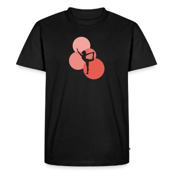 Vinyasa Yoga - T-shirt Premium bio Homme - noir - Devant - Nico (187cm)