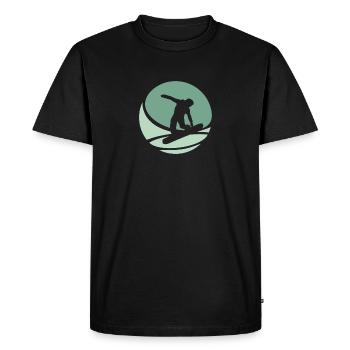 Snowboard Snowboarding Snowboarding - Men's Premium Organic T-Shirt - black - Front - Nico (187cm)