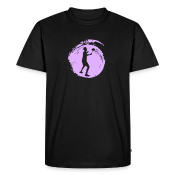 Drop Smash - Men's Premium Organic T-Shirt - black - Front - Nico (187cm)