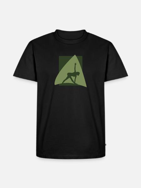 Meditation Mantra - Männer Premium Bio T-Shirt - Schwarz