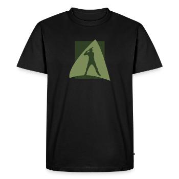 Joueur de baseball Joueur de baseball - T-shirt Premium bio Homme - noir - Devant - Nico (187cm)