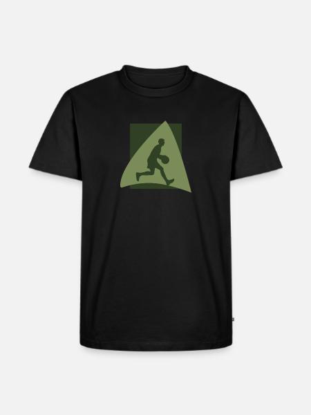 Basketballspieler Hooping - Männer Premium Bio T-Shirt - Schwarz
