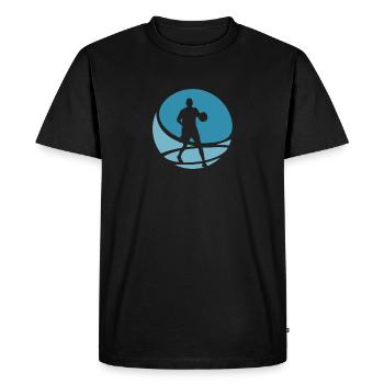 Basketball Player Basketball Dribbling - Men's Premium Organic T-Shirt - black - Front - Nico (187cm)