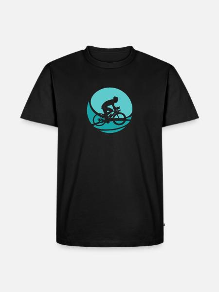 Fahrradfahrer Radfahren Fahrradfahrer - Männer Premium Bio T-Shirt - Schwarz