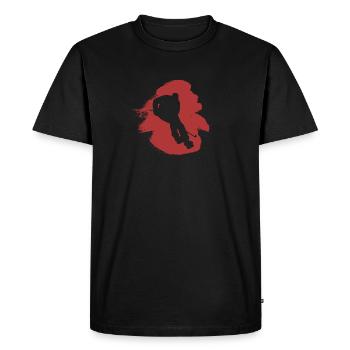 Rondelle de hockey sur glace Bodycheck - T-shirt Premium bio Homme - noir - Devant - Nico (187cm)