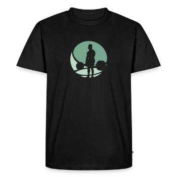 Musculation Bodybuilder Musculation - T-shirt Premium bio Homme - noir - Devant - Nico (187cm)