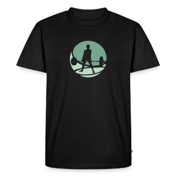Bodybuilders Weight Training, Weight Training - Men's Premium Organic T-Shirt - black - Front - Nico (187cm)