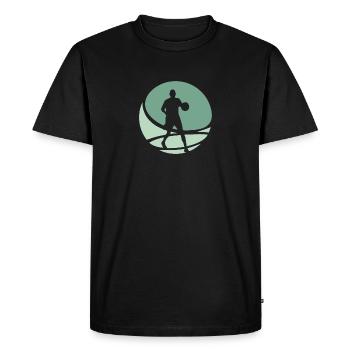 Basketteur Basketball Rebond - T-shirt Premium bio Homme - noir - Devant - Nico (187cm)