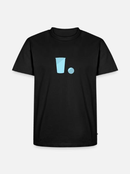 Beerpong Bierflasche Bier - Männer Premium Bio T-Shirt - Schwarz