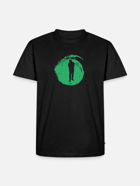 Driver Golfspieler - Männer Premium Bio T-Shirt - Schwarz