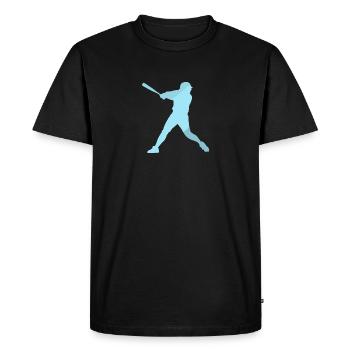 Joueur De Softball Baseball Batte De Softball - T-shirt Premium bio Homme - noir - Devant - Nico (187cm)