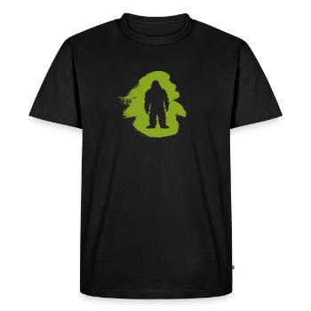 Big foot Yeti Lochness Lochness - Men's Premium Organic T-Shirt - black - Front - Nico (187cm)