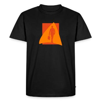 Banque Entreprise Wall Street - T-shirt Premium bio Homme - noir - Devant - Nico (187cm)