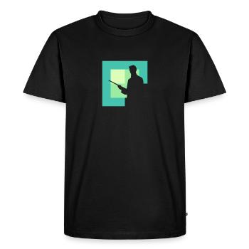 Boule de billard Joueur de billard Billard - T-shirt Premium bio Homme - noir - Devant - Nico (187cm)
