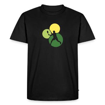Joueurs de squash Raquettes de squash Raquettes - T-shirt Premium bio Homme - noir - Devant - Nico (187cm)
