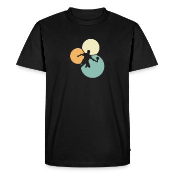 Pickleball Raquette Tennis Pickleball - T-shirt Premium bio Homme - noir - Devant - Nico (187cm)