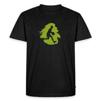 Basket-ball, Dribble, Cerceau - T-shirt Premium bio Homme - noir - Devant - Nico (187cm)