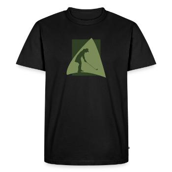 Balle de golf - T-shirt Premium bio Homme - noir - Devant - Nico (187cm)