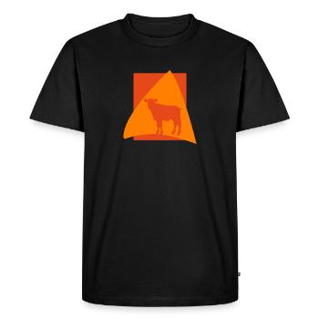 Vache laitière Vache - T-shirt Premium bio Homme - noir - Devant - Nico (187cm)