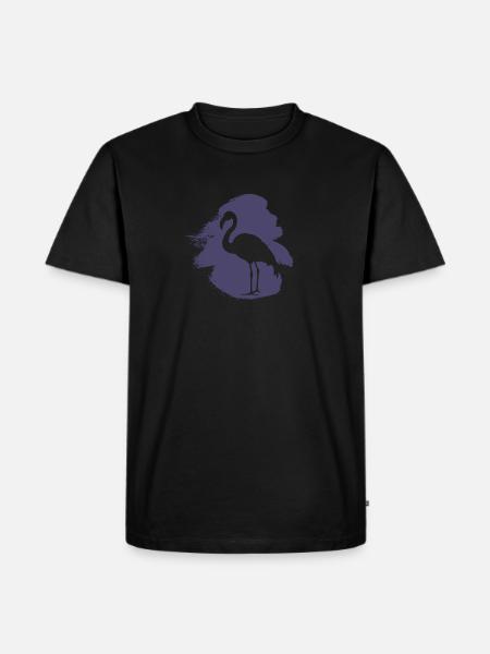 Exotisch Flamingos Exotisch - Männer Premium Bio T-Shirt - Schwarz