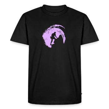 Mur d’escalade Climber Summit - T-shirt Premium bio Homme - noir - Devant - Nico (187cm)