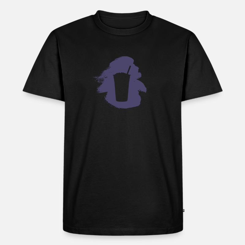 Bubbletee Tee Bubbletee - Männer Premium Bio T-Shirt - Schwarz