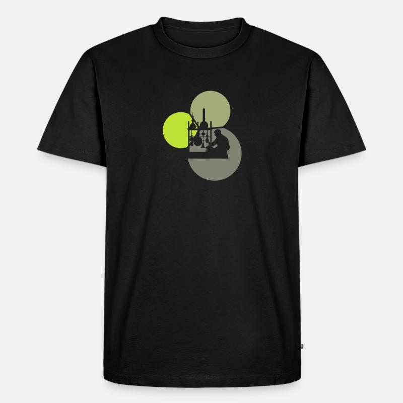 Molekül Molekül Chemisch - Männer Premium Bio T-Shirt - Schwarz