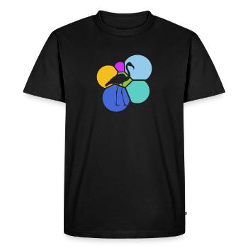 Flamenco Exotic Flamingo - Men's Premium Organic T-Shirt - black - Front - Nico (187cm)