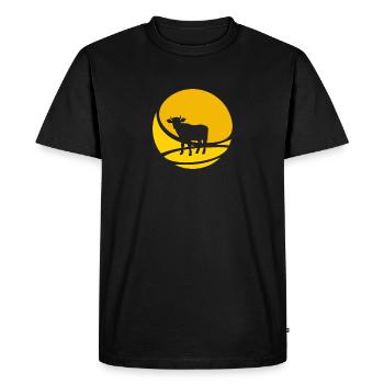 Les vaches laitières meuglent - T-shirt Premium bio Homme - noir - Devant - Nico (187cm)