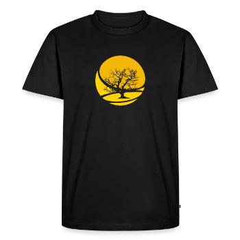 Fleur Botanique Botanique - T-shirt Premium bio Homme - noir - Devant - Nico (187cm)