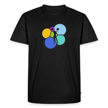 Girlie pompom cheerleader - Men's Premium Organic T-Shirt - black - Front - Nico (187cm)