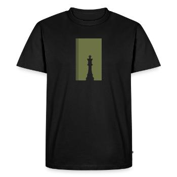 Stratégie de l’échiquier d’échecs - T-shirt Premium bio Homme - noir - Devant - Nico (187cm)