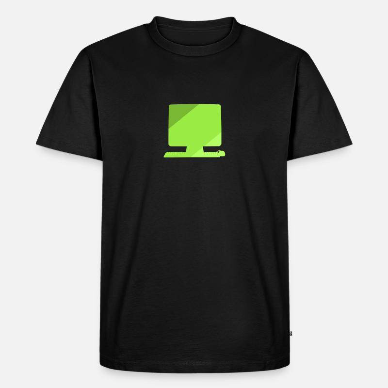 Computer Tech Tech - Männer Premium Bio T-Shirt - Schwarz