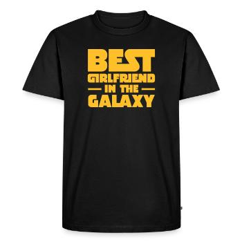 Best Girlfriend In The Galaxy - Men's Premium Organic T-Shirt - black - Front - Nico (187cm)