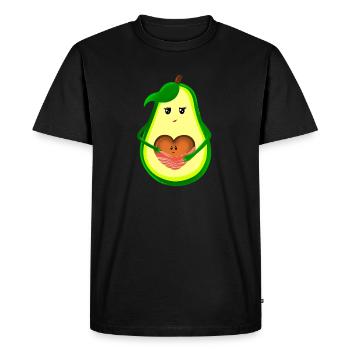 Avocat Mère avec Enfant - T-shirt Premium bio Homme - noir - Devant - Nico (187cm)