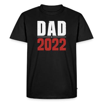Papa 2022 - Cadeau pour la paternité - T-shirt Premium bio Homme - noir - Devant - Nico (187cm)