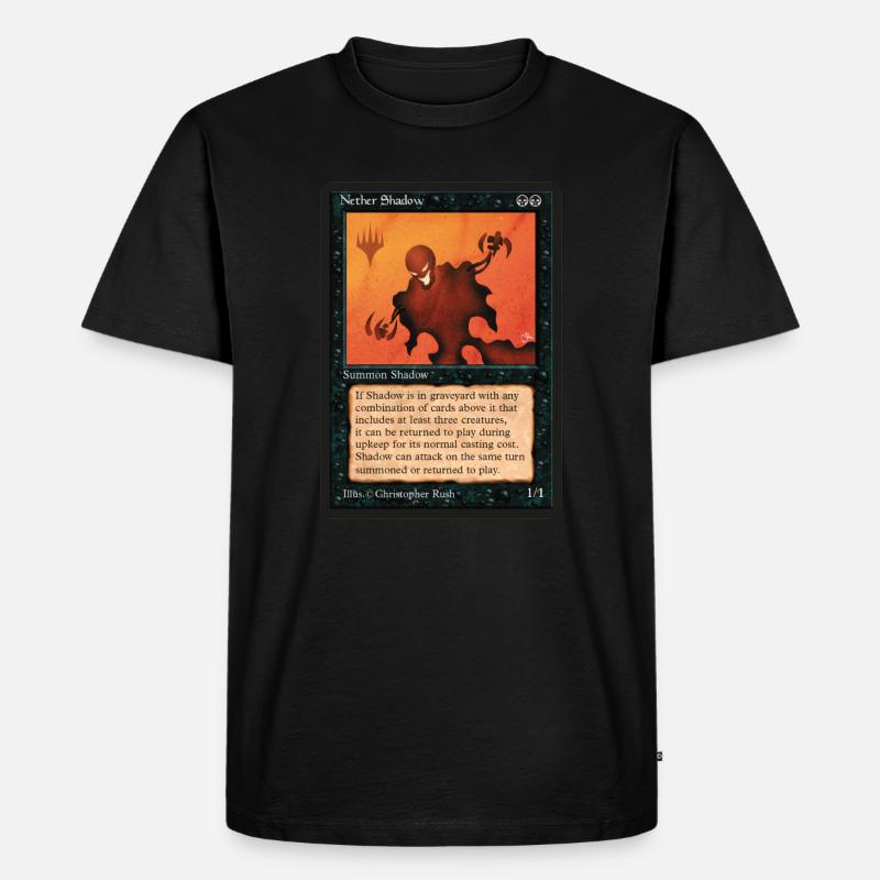 Mappa di gioco di Magic: The Gathering di Nether Shadow - Maglietta ecologica premium da uomo - nero