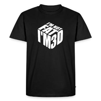 Je ne suis pas gros, je suis 3D - T-shirt Premium bio Homme - noir - Devant - Nico (187cm)